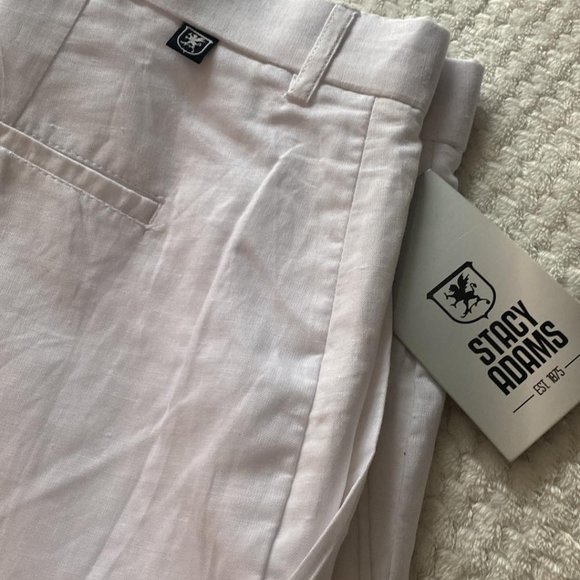 Stacy Adams White Linen Pants (38 X 34) - Picture 2 of 4